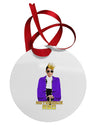 Notorious RBG Circular Metal Ornament by TooLoud-Ornament-TooLoud-White-Davson Sales