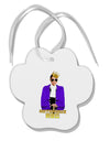 Notorious RBG Paw Print Shaped Ornament by TooLoud-Ornament-TooLoud-White-Davson Sales