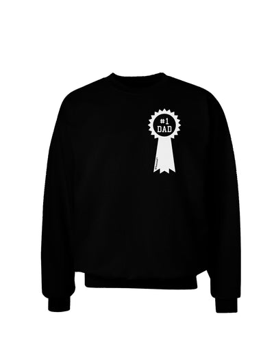 Number One Dad Award Ribbon Adult Dark Sweatshirt-Sweatshirts-TooLoud-Black-Small-Davson Sales