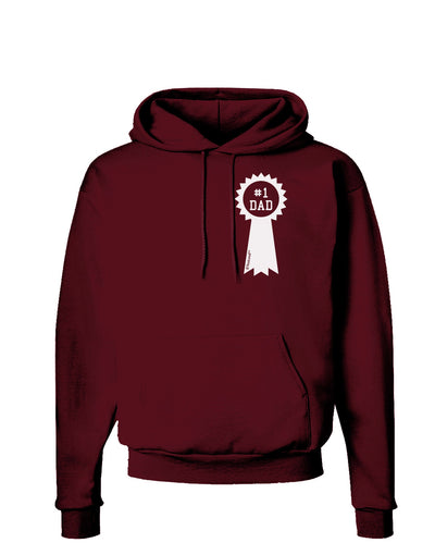 Number One Dad Award Ribbon Dark Hoodie Sweatshirt-Hoodie-TooLoud-Maroon-Small-Davson Sales