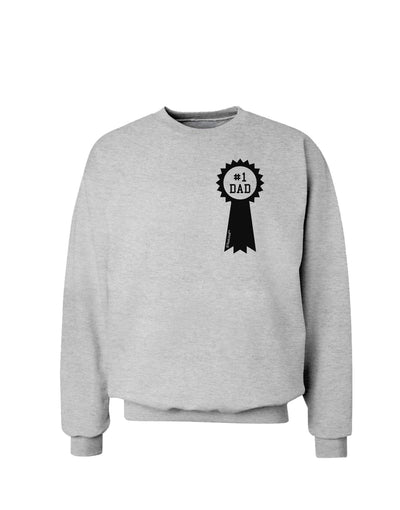 Number One Dad Award Ribbon Sweatshirt-Sweatshirts-TooLoud-AshGray-Small-Davson Sales