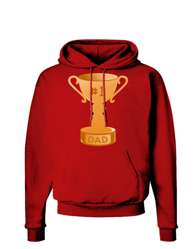 Number One Dad Trophy Dark Hoodie Sweatshirt-Hoodie-TooLoud-Red-Small-Davson Sales