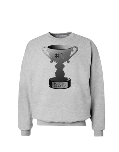 Number One Dad Trophy - Grayscale Sweatshirt-Sweatshirts-TooLoud-AshGray-Small-Davson Sales