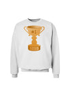 Number One Dad Trophy Sweatshirt-Sweatshirts-TooLoud-White-Small-Davson Sales