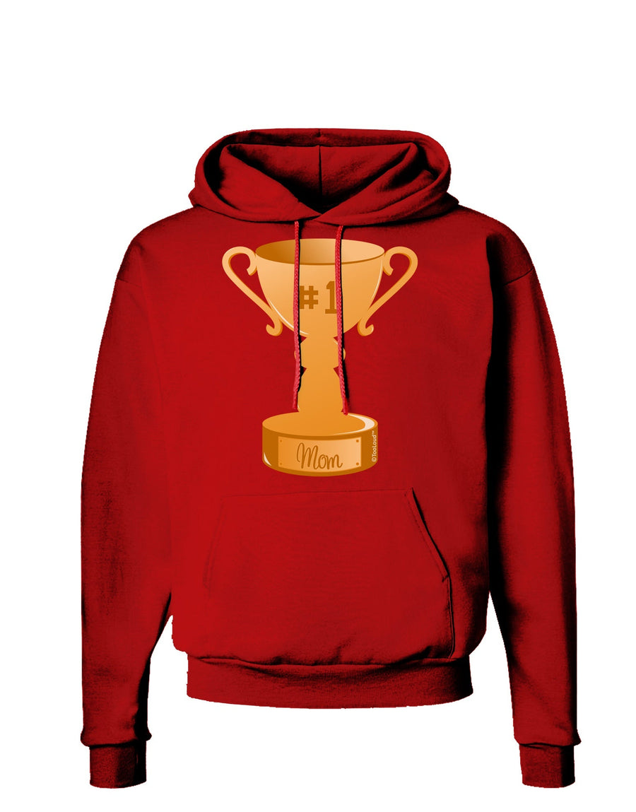 Number One Mom Trophy Dark Hoodie Sweatshirt by TooLoud-Hoodie-TooLoud-Black-Small-Davson Sales