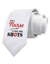 Nurse - Call The Shots Printed White Necktie