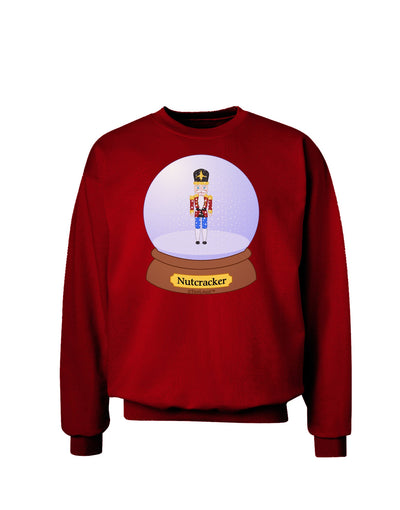 Nutcracker Snow Globe - Red Gold Black Adult Dark Sweatshirt by TooLoud-Sweatshirts-TooLoud-Deep-Red-Small-Davson Sales