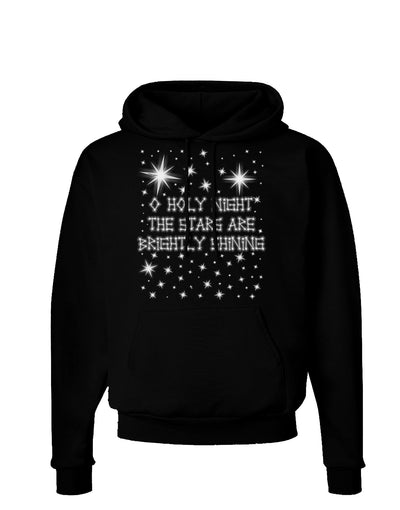 O Holy Night Shining Christmas Stars Dark Hoodie Sweatshirt-Hoodie-TooLoud-Black-Small-Davson Sales