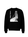 Oakland Text Bay Bridge Adult Dark Sweatshirt-Sweatshirts-TooLoud-Black-Small-Davson Sales