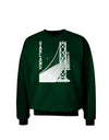 Oakland Text Bay Bridge Adult Dark Sweatshirt-Sweatshirts-TooLoud-Deep-Forest-Green-Small-Davson Sales