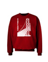 Oakland Text Bay Bridge Adult Dark Sweatshirt-Sweatshirts-TooLoud-Deep-Red-Small-Davson Sales