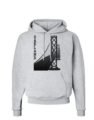 Oakland Text Bay Bridge Hoodie Sweatshirt-Hoodie-TooLoud-AshGray-Small-Davson Sales