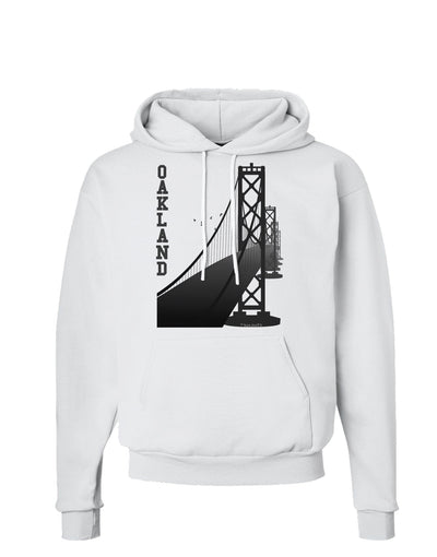 Oakland Text Bay Bridge Hoodie Sweatshirt-Hoodie-TooLoud-White-Small-Davson Sales