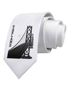 Oakland Text Bay Bridge Printed White Necktie