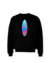 Octopus Surfboard Adult Dark Sweatshirt by TooLoud-Sweatshirts-TooLoud-Black-Small-Davson Sales