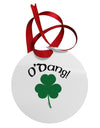 O'Dang - St Patrick's Day Circular Metal Ornament-Ornament-TooLoud-White-Davson Sales