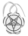 Official Sigil of Baphomet Paw Print Shaped Ornament All Over Print-Ornament-TooLoud-White-Davson Sales