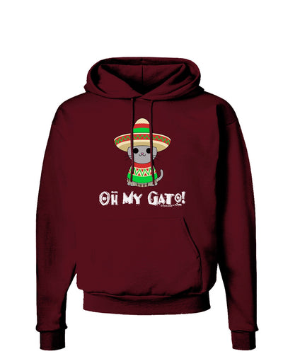 Oh My Gato - Cinco De Mayo Dark Hoodie Sweatshirt-Hoodie-TooLoud-Maroon-Small-Davson Sales