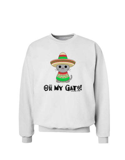 Oh My Gato - Cinco De Mayo Sweatshirt-Sweatshirts-TooLoud-White-Small-Davson Sales