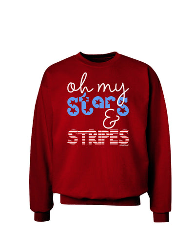 Oh My Stars and Stripes - Patriotic Design Adult Dark Sweatshirt-Sweatshirts-TooLoud-Deep-Red-Small-Davson Sales