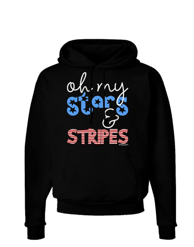 Oh My Stars and Stripes - Patriotic Design Dark Hoodie Sweatshirt-Hoodie-TooLoud-Black-Small-Davson Sales