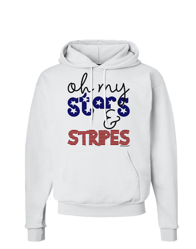 Oh My Stars and Stripes - Patriotic Design Hoodie Sweatshirt-Hoodie-TooLoud-White-Small-Davson Sales