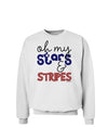 Oh My Stars and Stripes - Patriotic Design Sweatshirt-Sweatshirts-TooLoud-White-Small-Davson Sales