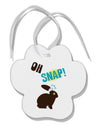 Oh Snap Chocolate Easter Bunny Paw Print Shaped Ornament-Ornament-TooLoud-White-Davson Sales