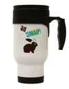 Oh Snap Chocolate Easter Bunny Stainless Steel 14oz Travel Mug-Travel Mugs-TooLoud-White-Davson Sales