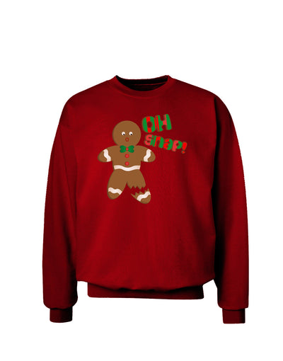 Oh Snap Gingerbread Man Christmas Adult Dark Sweatshirt-Sweatshirts-TooLoud-Deep-Red-Small-Davson Sales