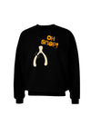 Oh Snap Wishbone - Thanksgiving Adult Dark Sweatshirt-Sweatshirts-TooLoud-Black-Small-Davson Sales