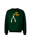 Oh Snap Wishbone - Thanksgiving Adult Dark Sweatshirt-Sweatshirts-TooLoud-Deep-Forest-Green-Small-Davson Sales