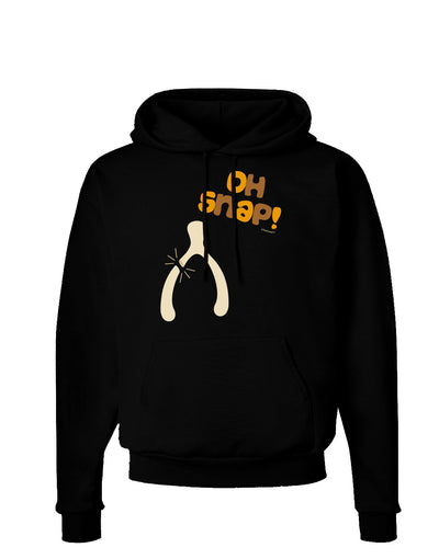 Oh Snap Wishbone - Thanksgiving Dark Hoodie Sweatshirt-Hoodie-TooLoud-Black-Small-Davson Sales