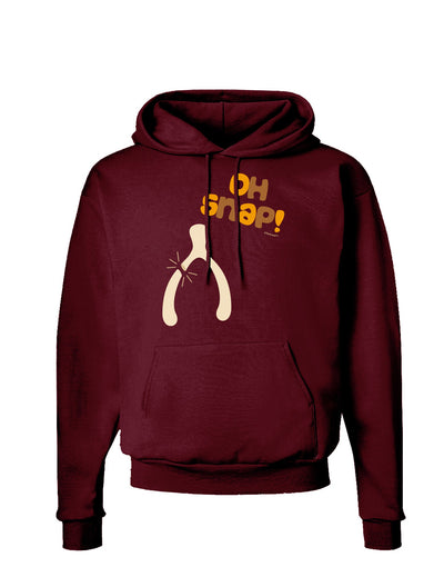 Oh Snap Wishbone - Thanksgiving Dark Hoodie Sweatshirt-Hoodie-TooLoud-Maroon-Small-Davson Sales