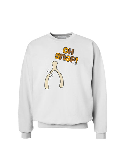 Oh Snap Wishbone - Thanksgiving Sweatshirt-Sweatshirts-TooLoud-White-Small-Davson Sales