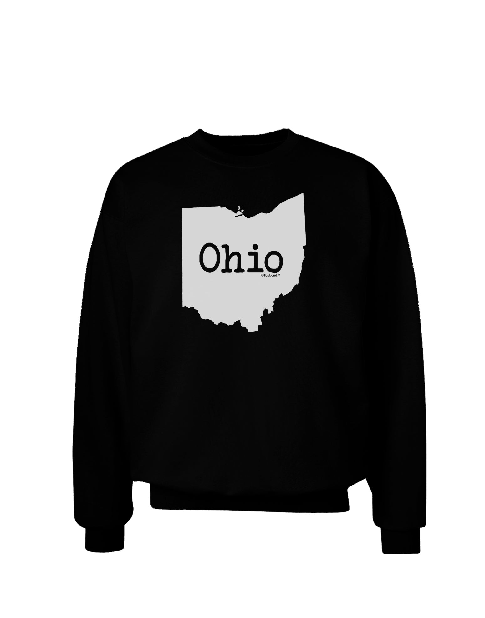 Ohio - United States Shape Adult Dark Sweatshirt by TooLoud-Sweatshirts-TooLoud-Black-Small-Davson Sales