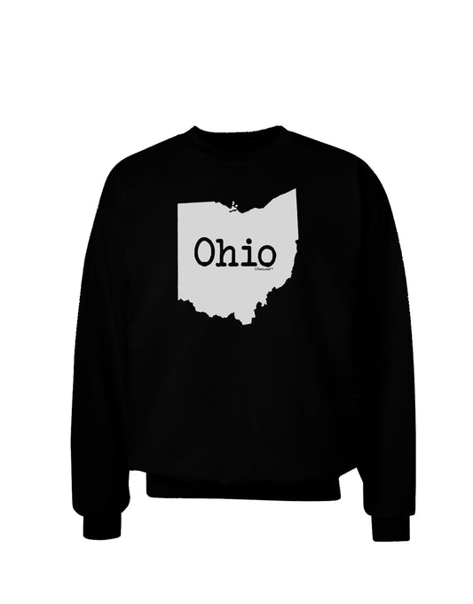 Ohio - United States Shape Adult Dark Sweatshirt by TooLoud-Sweatshirts-TooLoud-Black-Small-Davson Sales