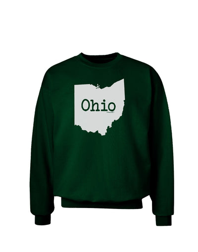 Ohio - United States Shape Adult Dark Sweatshirt by TooLoud-Sweatshirts-TooLoud-Deep-Forest-Green-Small-Davson Sales