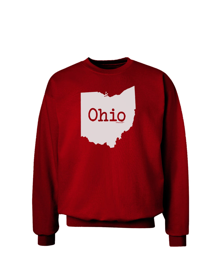 Ohio - United States Shape Adult Dark Sweatshirt by TooLoud-Sweatshirts-TooLoud-Black-Small-Davson Sales