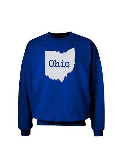 Ohio - United States Shape Adult Dark Sweatshirt by TooLoud-Sweatshirts-TooLoud-Deep-Royal-Blue-Small-Davson Sales