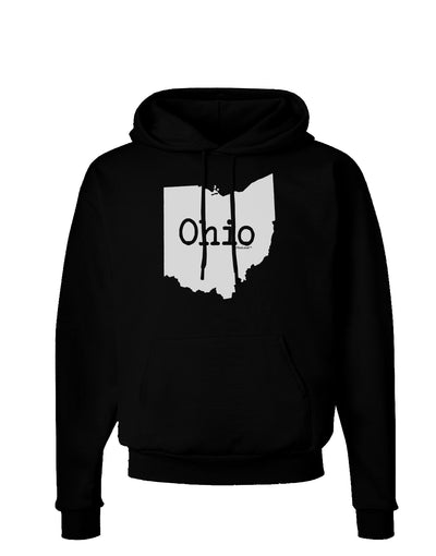 Ohio - United States Shape Dark Hoodie Sweatshirt by TooLoud-Hoodie-TooLoud-Black-Small-Davson Sales