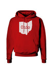 Ohio - United States Shape Dark Hoodie Sweatshirt by TooLoud-Hoodie-TooLoud-Red-Small-Davson Sales