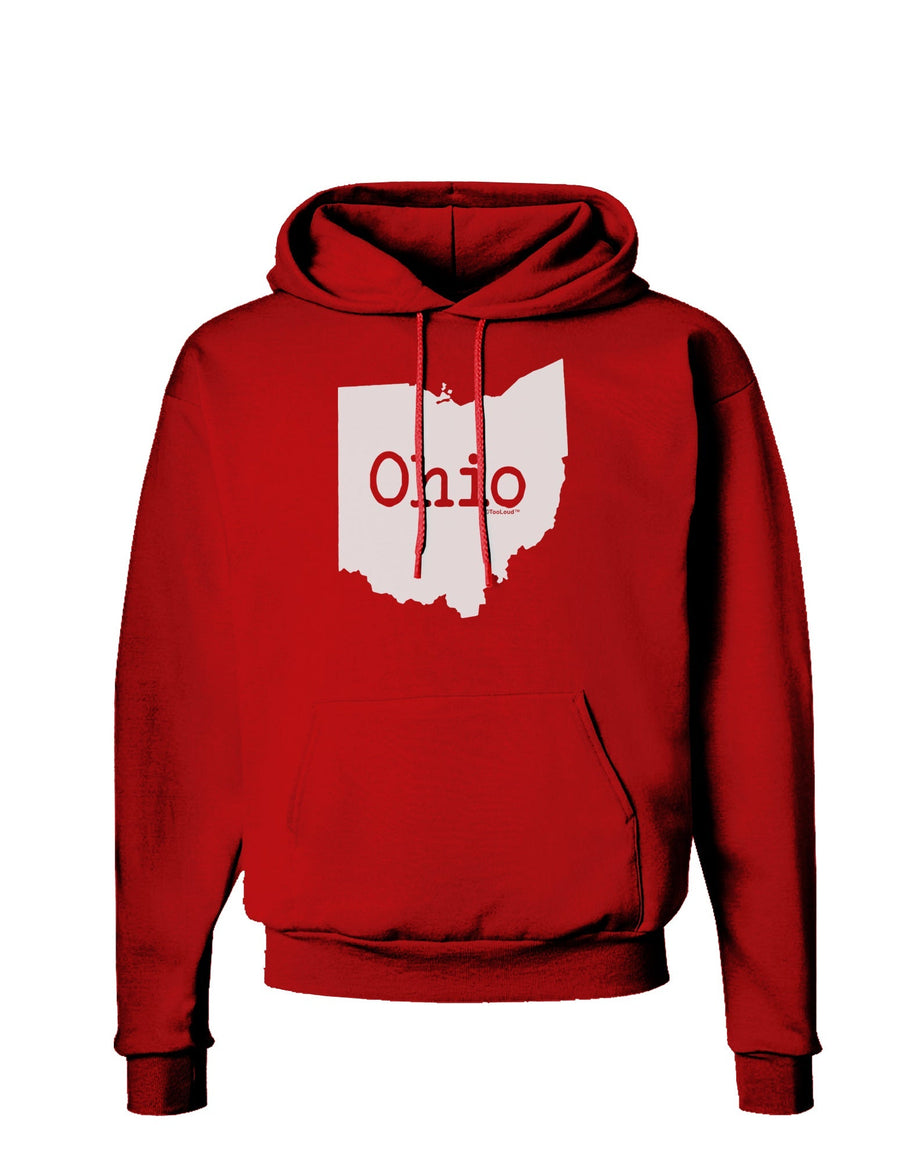 Ohio - United States Shape Dark Hoodie Sweatshirt by TooLoud-Hoodie-TooLoud-Black-Small-Davson Sales