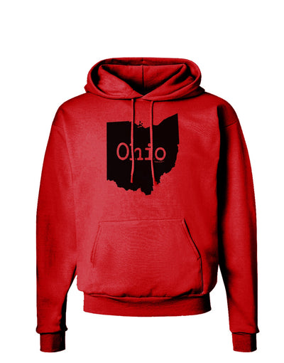 Ohio - United States Shape Hoodie Sweatshirt by TooLoud-Hoodie-TooLoud-Red-Small-Davson Sales