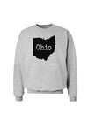 Ohio - United States Shape Sweatshirt by TooLoud-Sweatshirts-TooLoud-AshGray-Small-Davson Sales