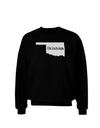 Oklahoma - United States Shape Adult Dark Sweatshirt by TooLoud-Sweatshirts-TooLoud-Black-Small-Davson Sales