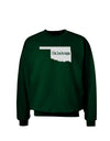 Oklahoma - United States Shape Adult Dark Sweatshirt by TooLoud-Sweatshirts-TooLoud-Deep-Forest-Green-Small-Davson Sales