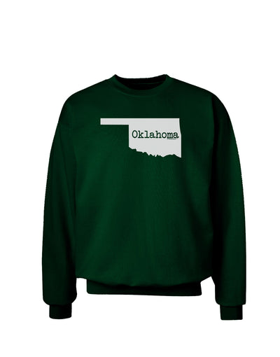 Oklahoma - United States Shape Adult Dark Sweatshirt by TooLoud-Sweatshirts-TooLoud-Deep-Forest-Green-Small-Davson Sales