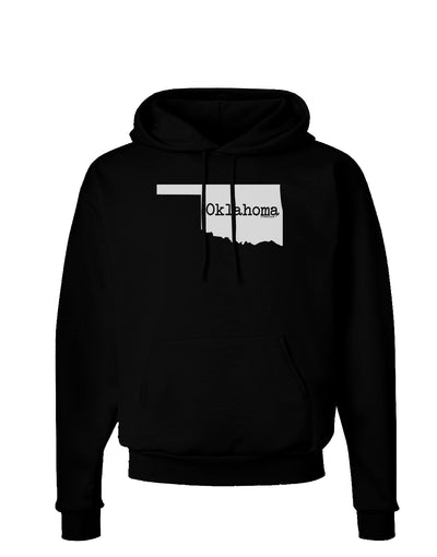 Oklahoma - United States Shape Dark Hoodie Sweatshirt by TooLoud-Hoodie-TooLoud-Black-Small-Davson Sales