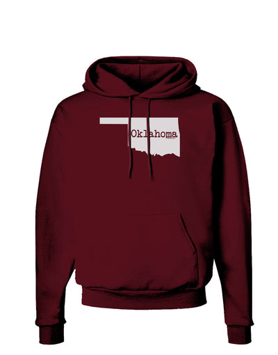 Oklahoma - United States Shape Dark Hoodie Sweatshirt by TooLoud-Hoodie-TooLoud-Maroon-Small-Davson Sales